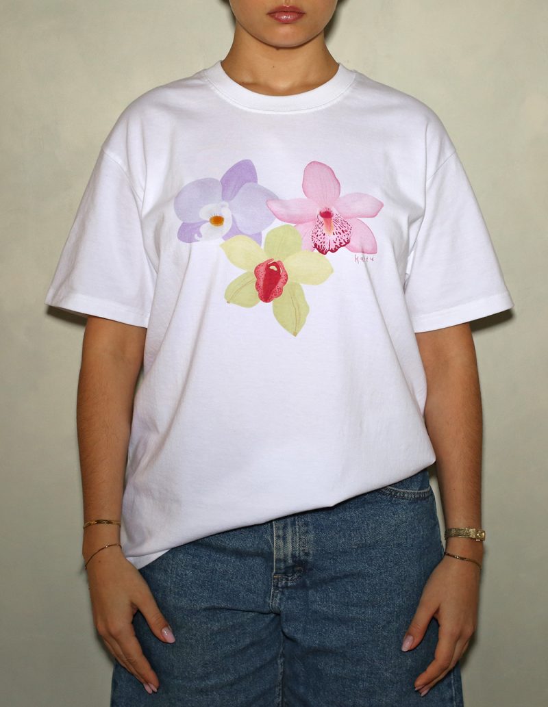 women orchid t-shirt front women orchid t-shirt front
