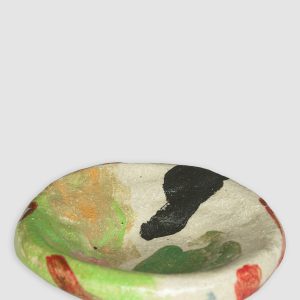 Discover the Kattu Frog Ceramic Dish, featuring a soft cream base scattered with vibrant green playful colour blobs, and a natural burning glaze. Handcrafted in Australia, perfect for trinkets, jewellery, or as a decorative accent.